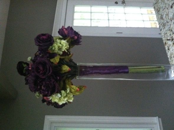 Purple Green Wedding Flowers Vases Table Numbers For Sale wedding purple
