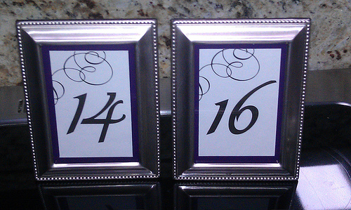 PURPLE AND BLACK TABLE NUMBERS wedding framed table numbers black purple 