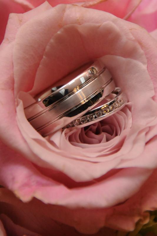 Wedding Rings wedding wedding rings flowers pink silver bouquet ring 236