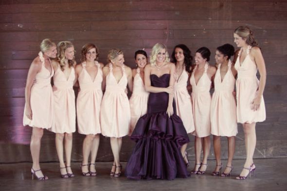 purple wedding dresses