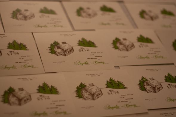 Check out my Gocco'd save the dates! :  wedding gocco save the dates 1 diy Blog 8050