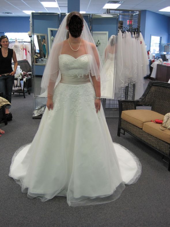 Post the first dress you ever tried, the runner up dress, and THE dress! :  wedding dress d1170 essence of australia IMG 2147 No Face