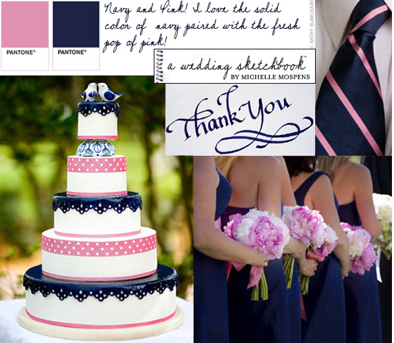 Wedding Colors for 2012 wedding Navy Pink Inspiration Board 7 months ago