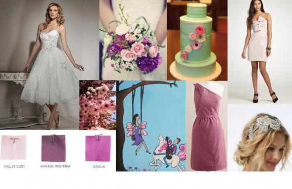 wedding green pink purple inspiration Inspiration Board
