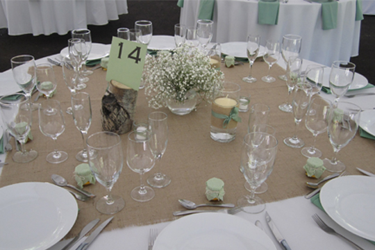 wedding burlap table overlays table squares mountain rustic outdoors teal 