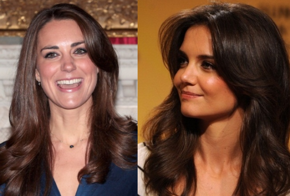 Look-A-Likes : wedding look a likes doppelganger Kate Middleton Katie Holmes Hairstyle