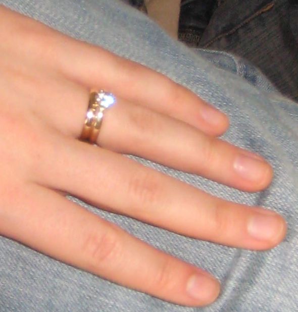 Show me your wedding bands with solitaire e-rings please! :) :  wedding diamond moissanite band wedding band e ring engagement ring solitaire RANG 107