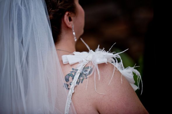 Brides with visible tattoos: Can I see pics of you in your dress? :  wedding tattoos tattooed brides wedding dresses MR0429 M