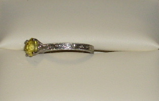 Any girls with yellow stone e-rings? Show me! :  wedding yellow ring sapphire diamond moissanite canary citrine engagement Sunny 2