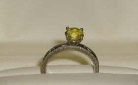 Any girls with yellow stone e-rings? Show me! :  wedding yellow ring sapphire diamond moissanite canary citrine engagement Sunny 3