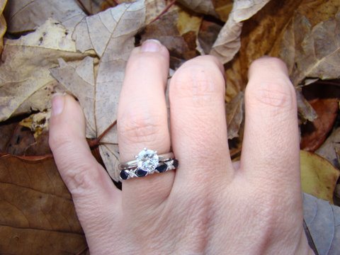 Thought on sapphires? :  wedding saaphire engagement rings 4fllrngst