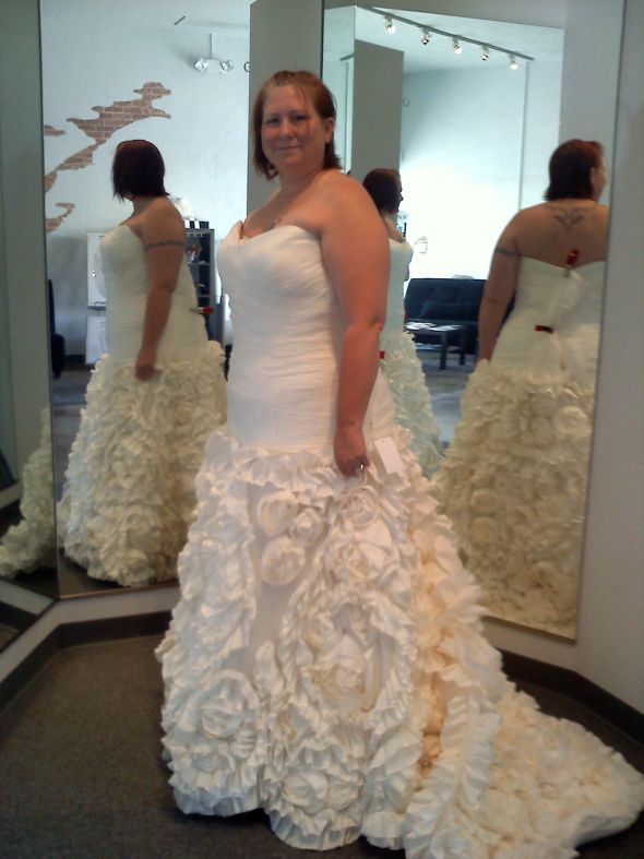 Here's my journey of dresses! Share yours! (Pic heavy) : wedding dress journey pic pics heavy plus size 1 weight loss curvy full figured 1 STRUTinteresting13