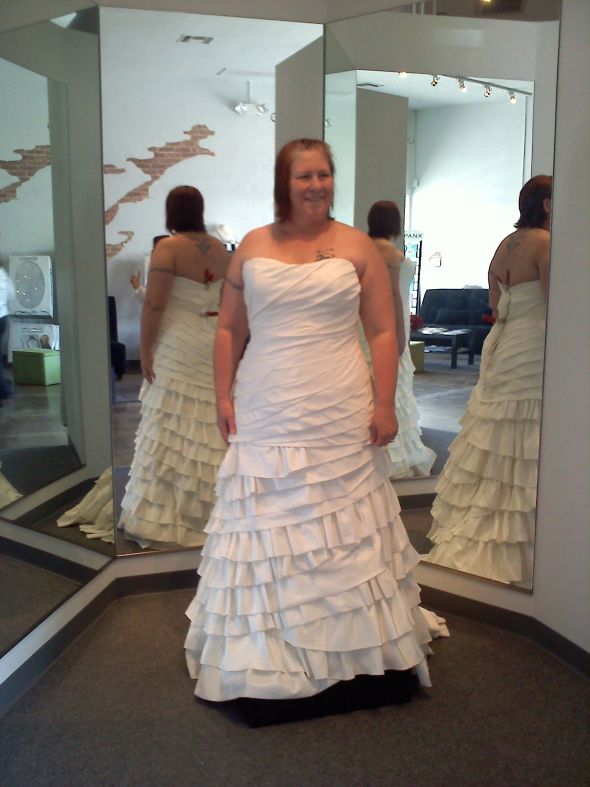 Here's my journey of dresses! Share yours! (Pic heavy) : wedding dress journey pic pics heavy plus size 1 weight loss curvy full figured 1 STRUTlayered2
