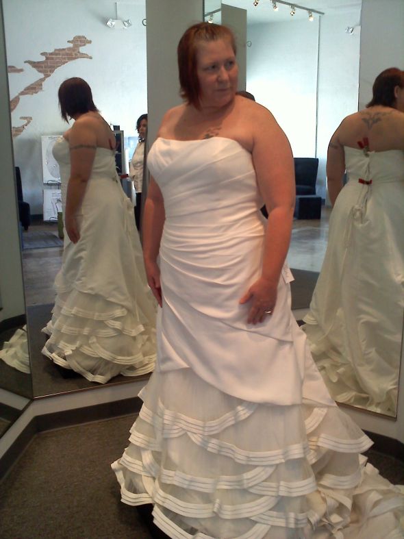 Here's my journey of dresses! Share yours! (Pic heavy) : wedding dress journey pic pics heavy plus size 1 weight loss curvy full figured 1 STRUTmermaid2