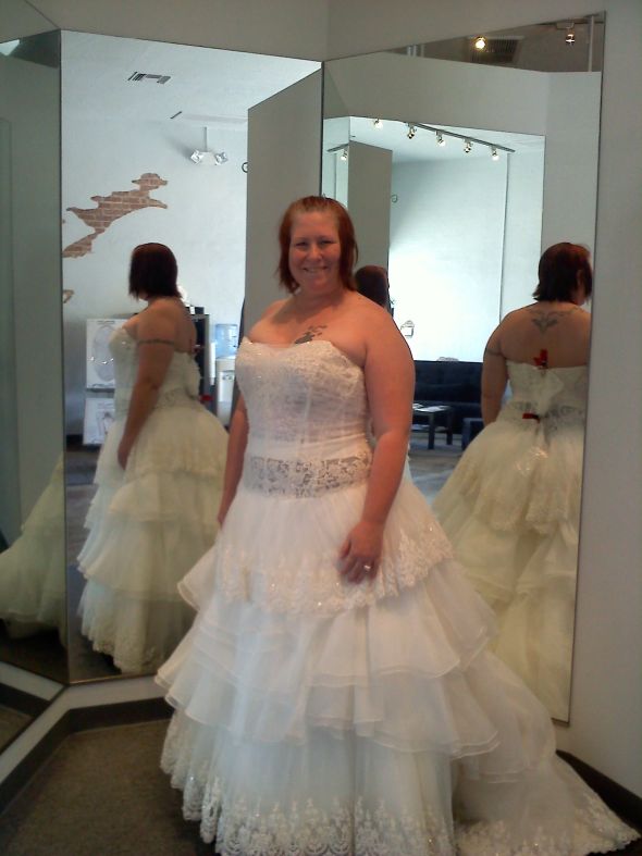 Here's my journey of dresses! Share yours! (Pic heavy) : wedding dress journey pic pics heavy plus size 1 weight loss curvy full figured 1 STRUTseethru1