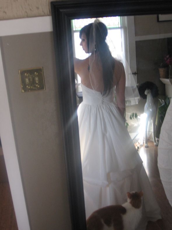 Please help decide! Flower or no flower? Pictures too. :  wedding wtoo watters mimi IMG 3672