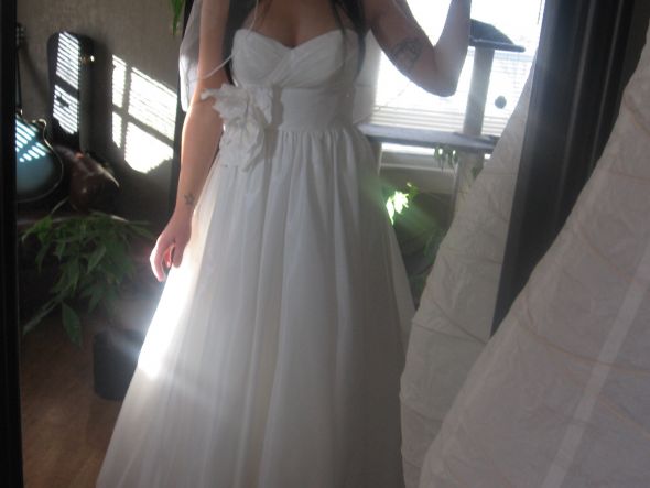 Please help decide! Flower or no flower? Pictures too. :  wedding wtoo watters mimi IMG 3705