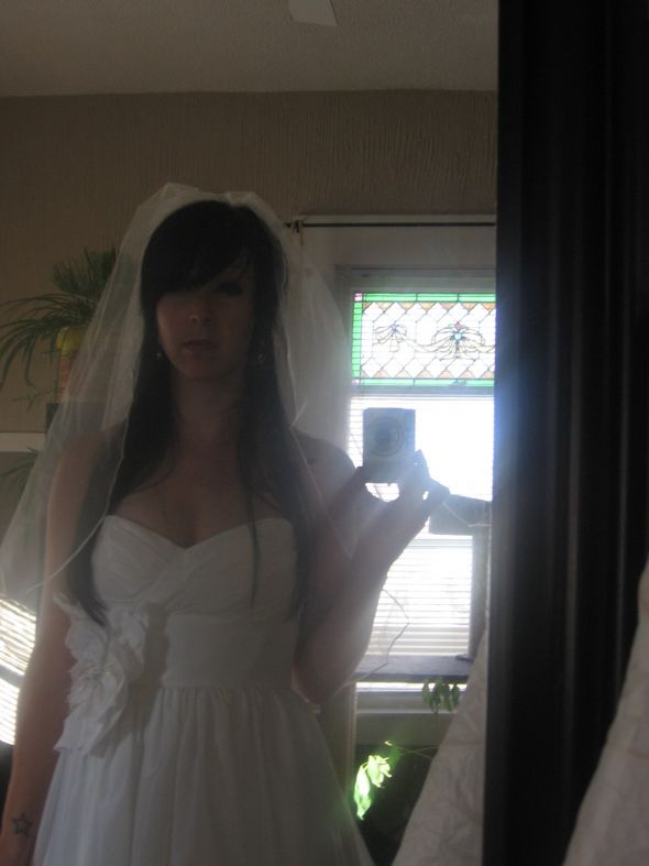 Please help decide! Flower or no flower? Pictures too. :  wedding wtoo watters mimi IMG 3715