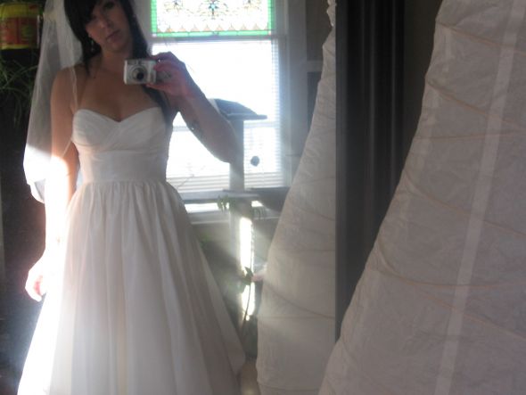 Please help decide! Flower or no flower? Pictures too. :  wedding wtoo watters mimi IMG 3717