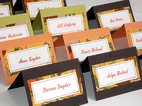 Place cards and how to include guests entree choice wedding place
