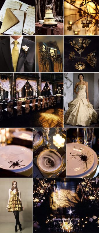  wedding colors decor halloween elegant Halloween Goth Wedding Black And 