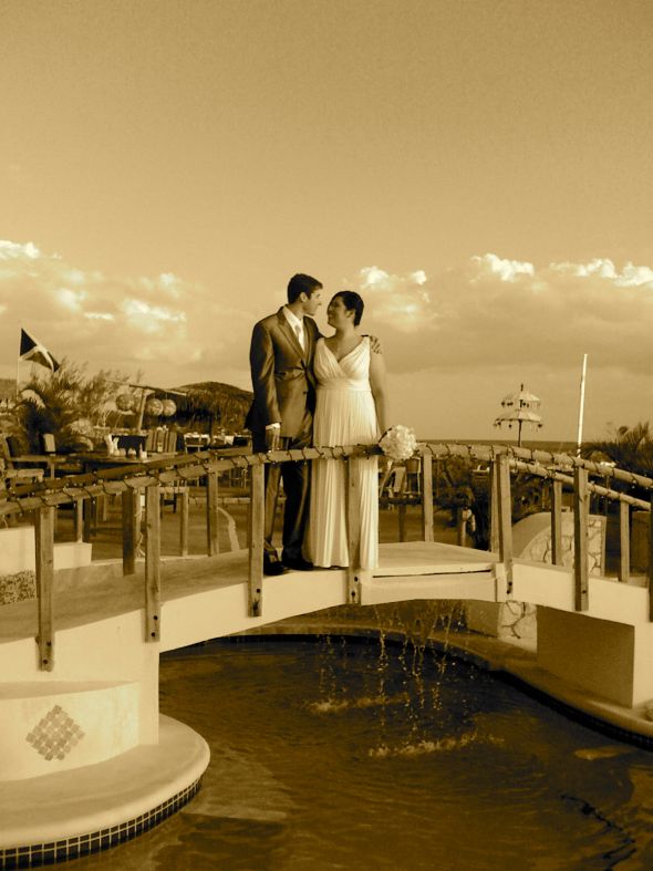 Not wearing a wedding dress. : wedding dress non traditional On The Bridge