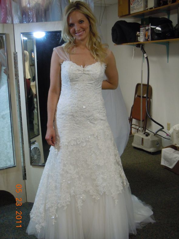 Maggie Sottero Mirabella Wedding Dress, Size 12 and Never Worn! :  wedding size 12 maggie sottero mirabella never worn wedding dress new white bridal dress dress 014