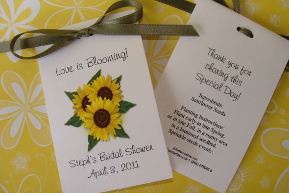 Flower packets wedding favors