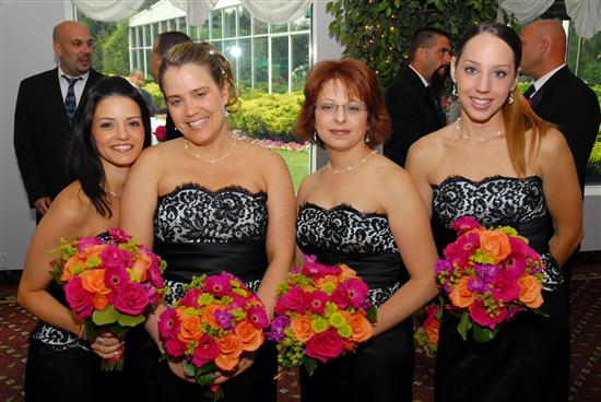 Color theme Bouquets wedding bright bridesmaids bouquet Bright