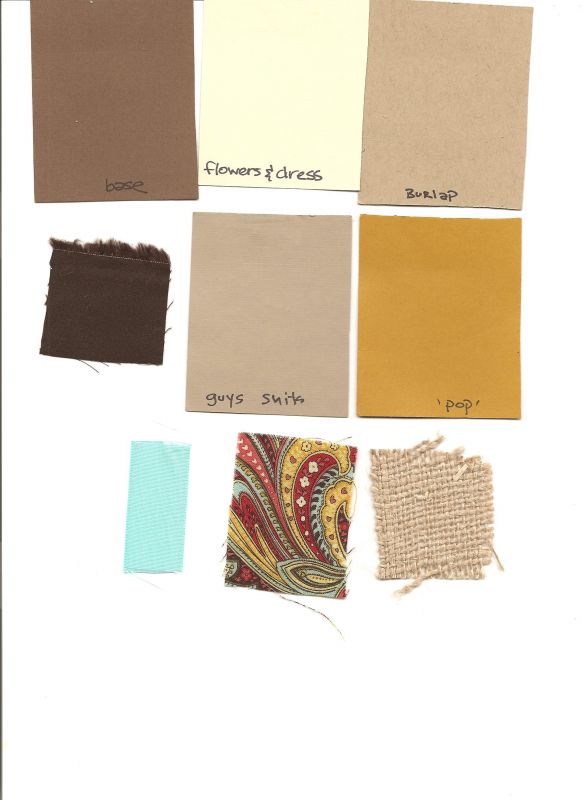 I scanned in my color swatches for our'Rustic Elegant' wedding we are 