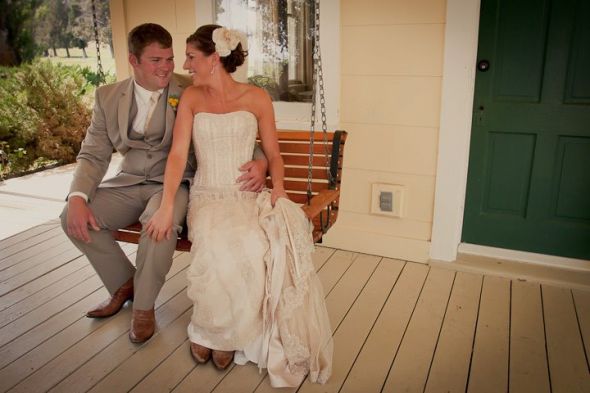 Maggie Sottero Gatsby :  wedding maggie sottero gatsby dress jewelry white ivory dresses photos photo picture pictures bride wedding lace maggie sottero maggie sottero gatsby vintage gown Porch Swing