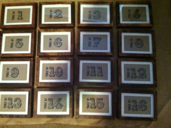 Rustic Table Number Frames :  wedding table numbers frames rustic table numbers country table numbers wood rustic Table Numbers 1 To 16