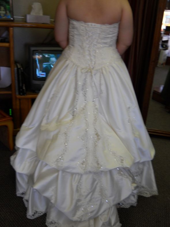 It is weird? Prefer my dress bustled :  wedding DSCN0137