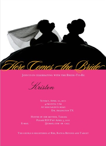 Bridal Shower Invite Thoughts wedding Invite 1 1 year ago