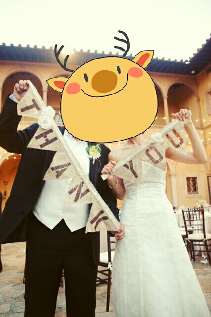 Burlap table numbers for sale :  wedding Thank You Sign