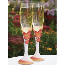 We FINALLY ordered our cake server and toasting glasses! :  wedding cake server toasting glasses autumn Glasses