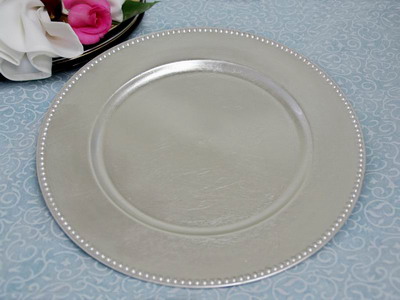Silver Charger Plates :  wedding charger chargers plates silver reception 1302 SILV