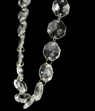 Acrylic chain crystal with teradrop at the end 18-20 for Manzanita trees :  wedding crystals for manzanita trees ivory flowers jewelry reception crystals crystal strands Crystals