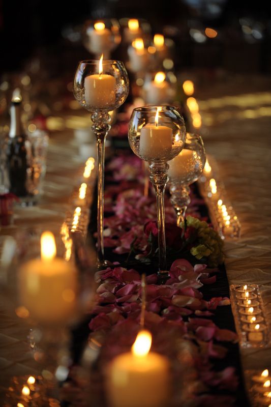 Votive Candle Bars - Varying sizes :  wedding votive candle glass white reception 20080827 Curtis Extras 0361