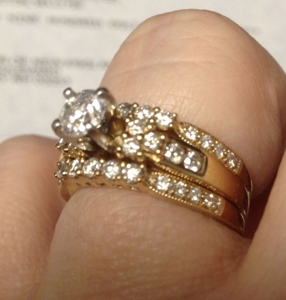 Channel set diamond engagement ring girls wedding Photo 5 15
