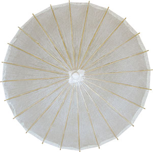 What color paper parasols for canary yellow bridesmaid dresses? :  wedding paper parasols yellow hot pink canary U32WH Off White Paper Parasol