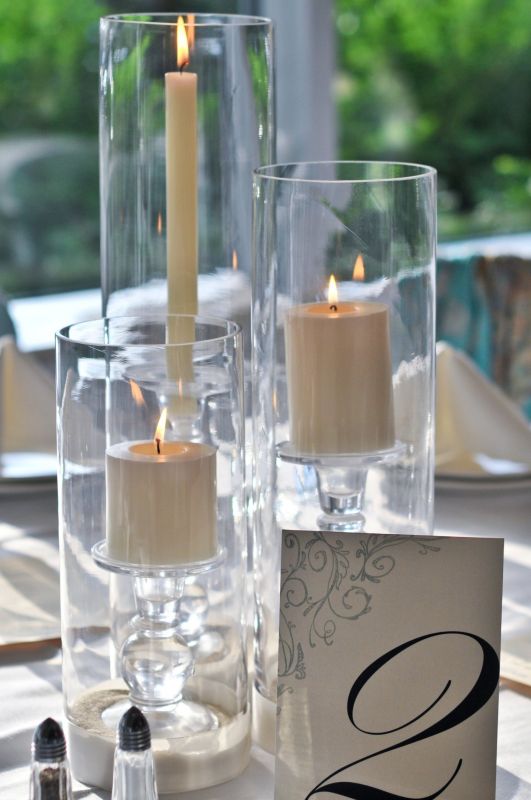 Lot of Glass Cylinders and Candle Holders wedding glass