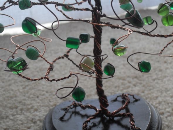 Tree cake topper :  wedding cake cake topper tree brown green diy reception Leaves Closeup