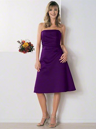 purple dress with gold shoes
