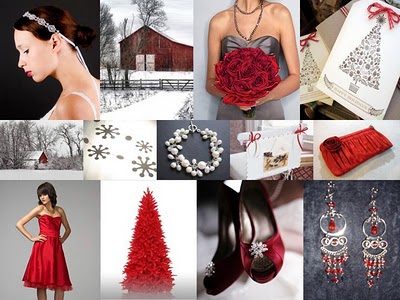 November Brides-flowers? :  wedding november flowers Red And Grey Winter Wedding Inspiration Board