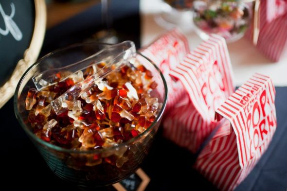 I did it all by myself :) :  wedding candy buffet black green purple red ivory diy reception Soda