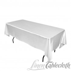 60x102 White Tablecloths for sale. Free Shipping. : wedding white ceremony reception 60102 Satin White