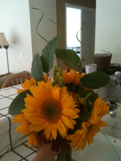 My Trader Joe's Wedding Bouquets wedding centerpiece bouquet sunflower 
