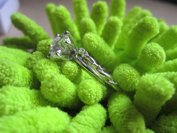 Moissanite, Moissanite! Show me your Moissanite! :  wedding moissanite forever brilliant charles and colvard danhov enhanced moissanite halo 101