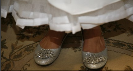 Anyone wearing flats wedding shoes Silver Flats 7 months ago
